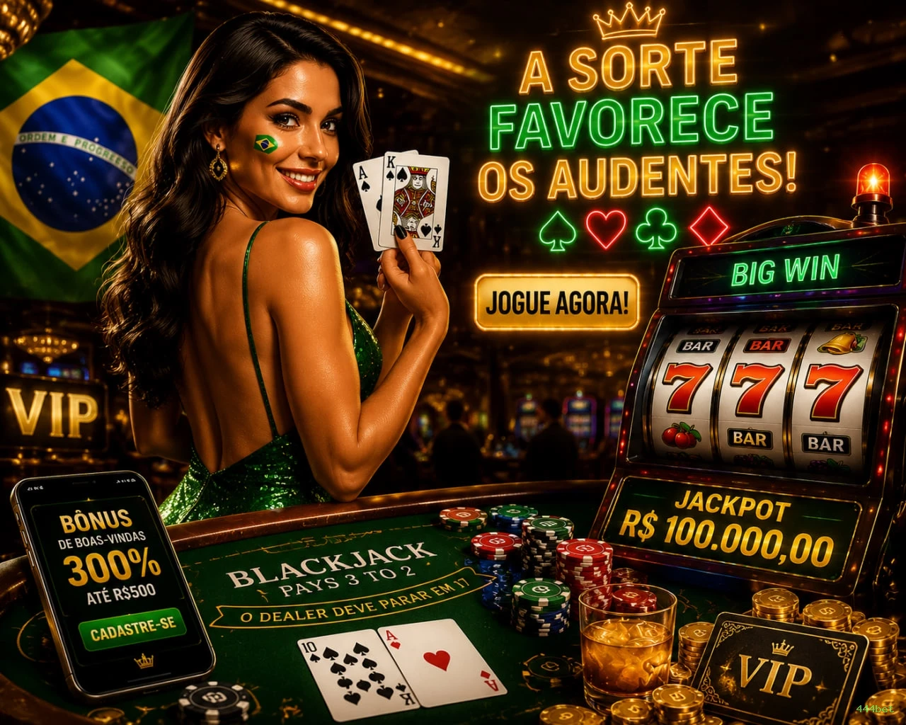 Roleta e blackjack 444bet